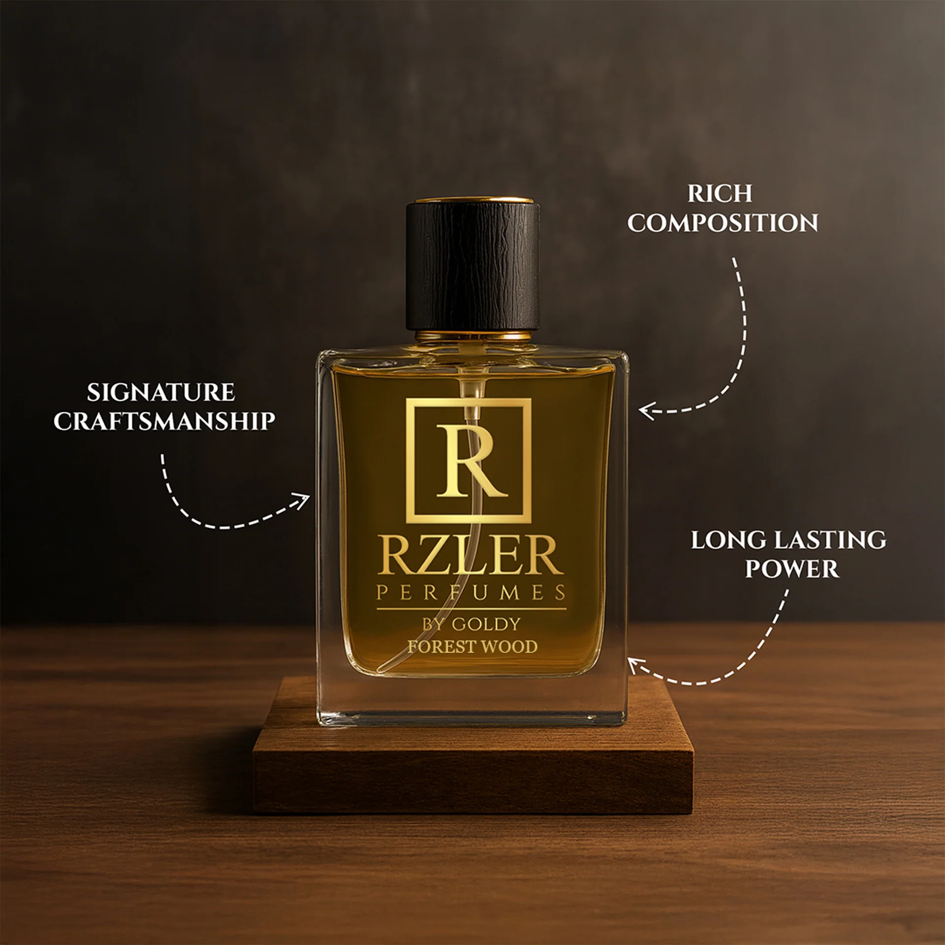 RZLER Forest Wood Perfume – 50 ml | Oud, Smoky Woods & Spices | Bold Woody Fragrance for Men - Image 3