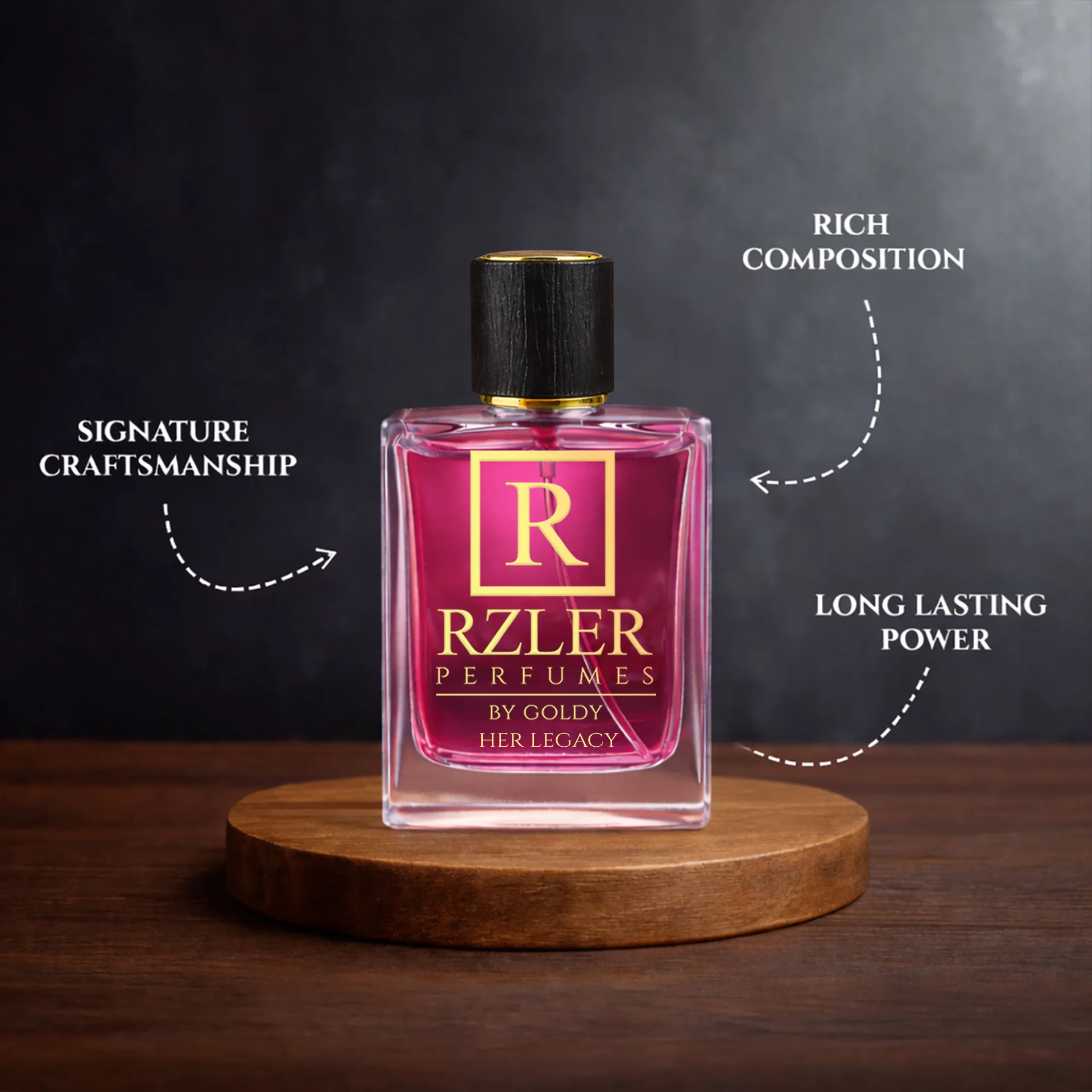 RZLER Her Legacy Perfume for Women – 50 ml | Strawberry, Jasmine & Vanilla | Long Lasting Floral Fruity Gourmand Fragrance - Image 3