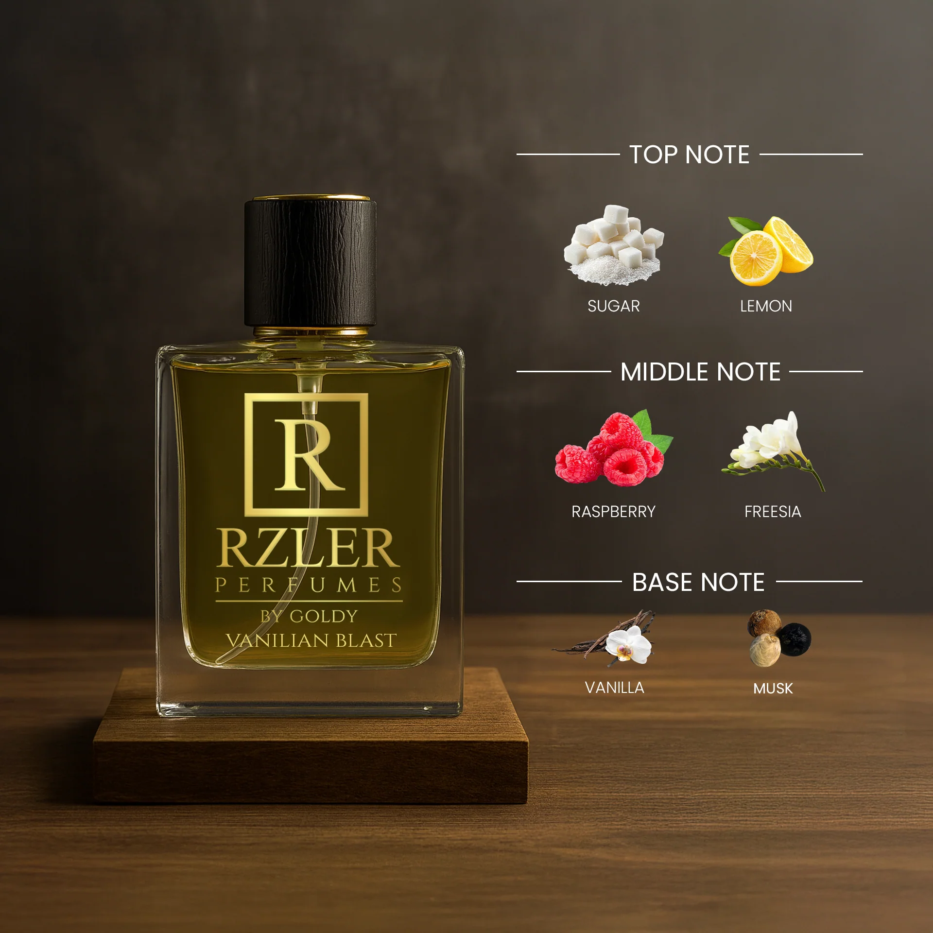 RZLER Vanillin Blast Perfume for Women – 50 ml | Lemon, Raspberry & Vanilla | Fruity Floral Fragrance - Image 2